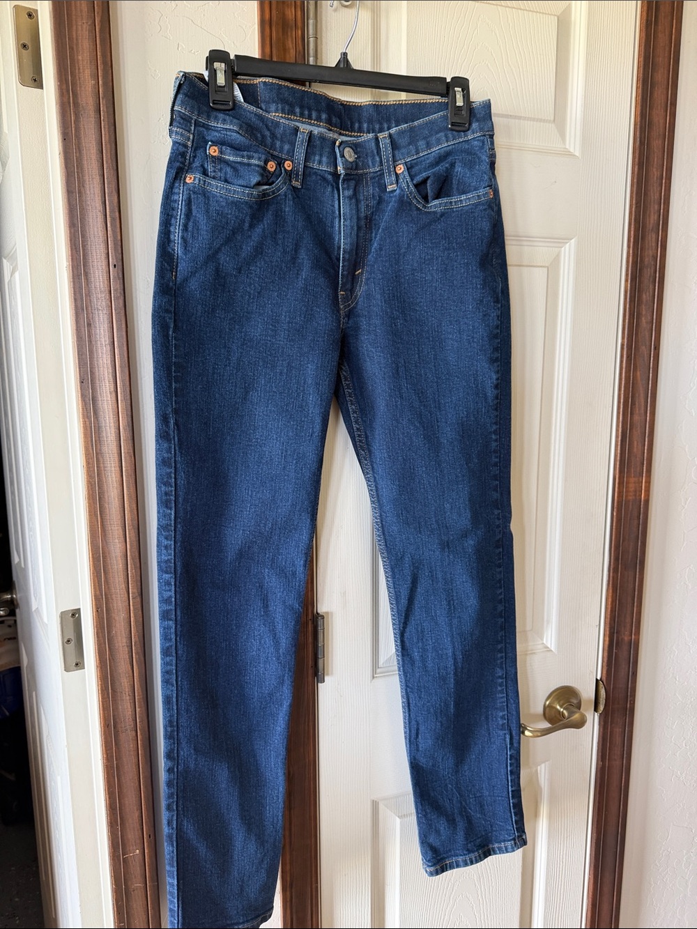 Levi's 30 x 32 Men's Straight Jeans in Dark Blue Denim